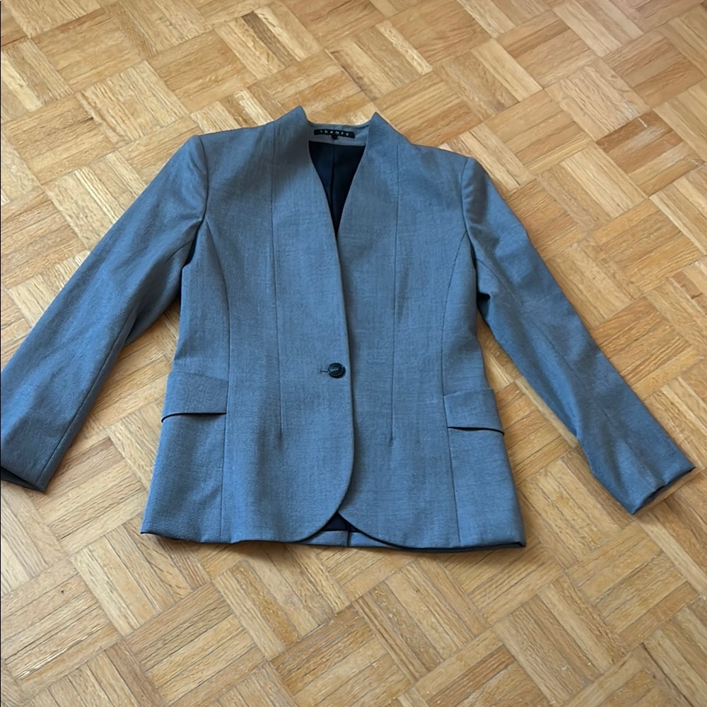 Theory Gray Blazer Jacket NWOT